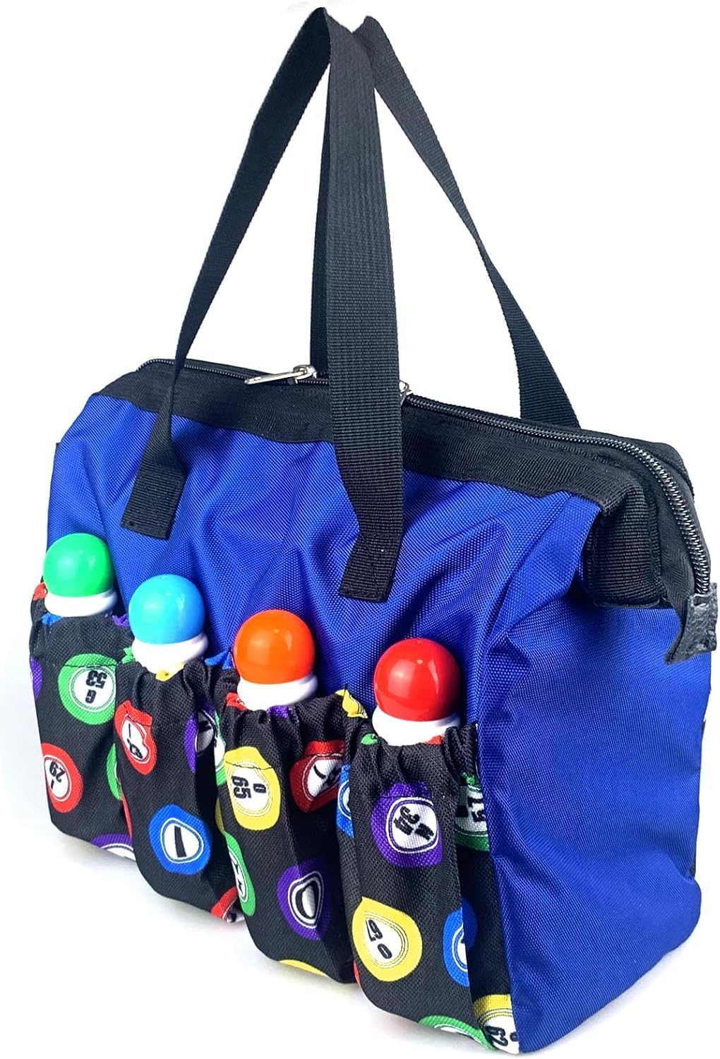 Bolsa tejida ganchillo 8 bolsillos viaje