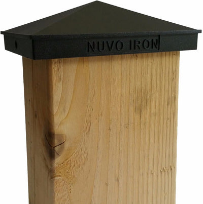 Tapa poste piramidal 4x6pulg Negro