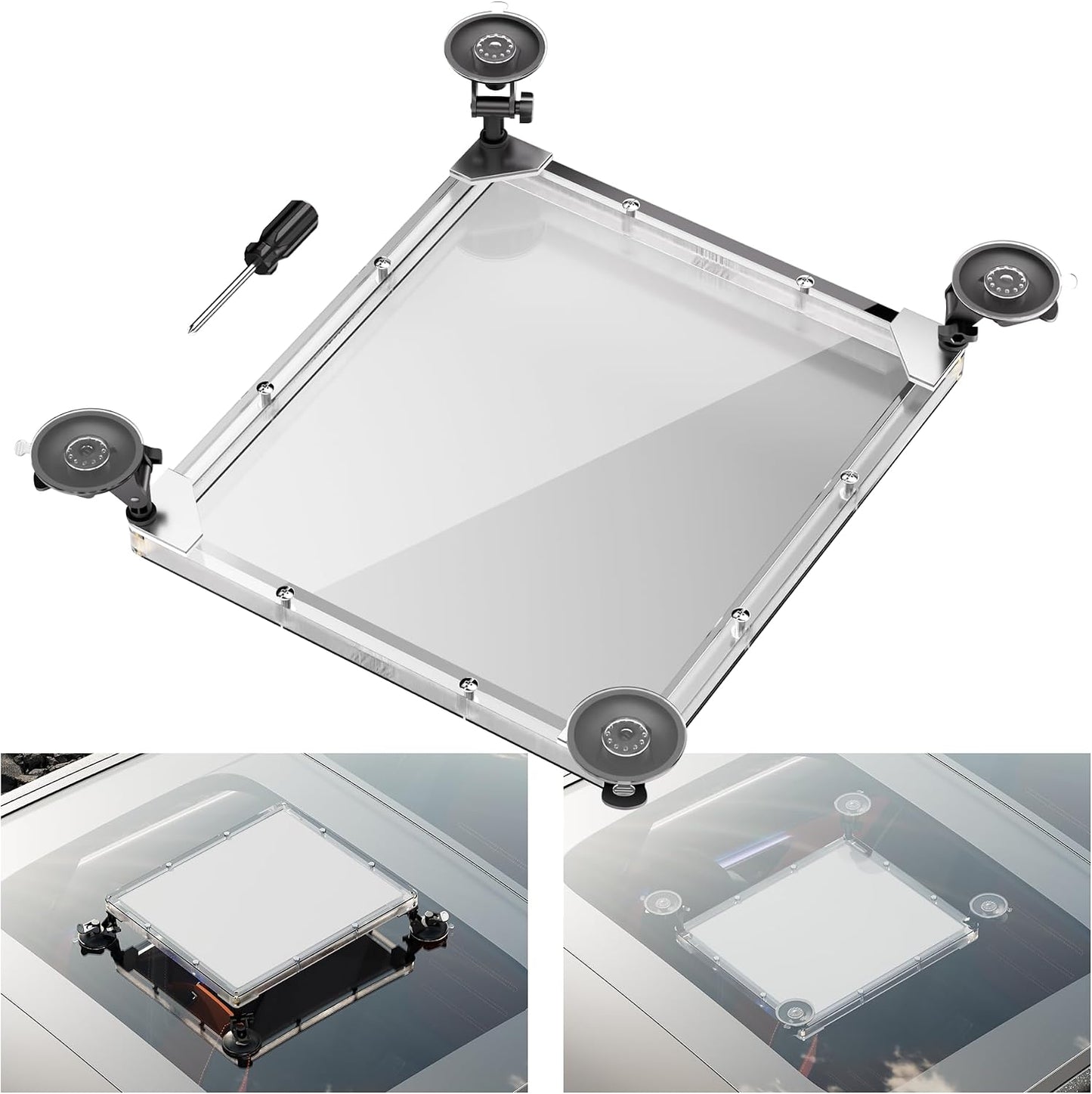Kit montaje Starlink Mini ventanas coche aluminio ventosas