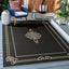 Alfombra decorativa impermeable 4x5ft7pulg color negro/crema