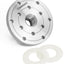 Placa frontal 4pulg rosca 1x8TPI con arandelas nailon torno madera