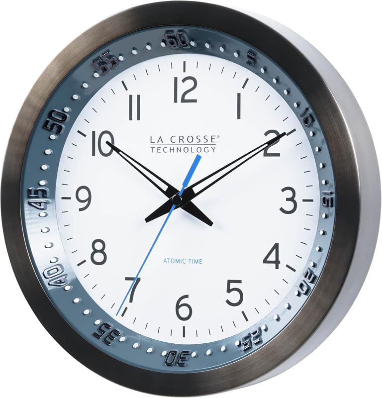 Reloj pared atómico metal 10pulg