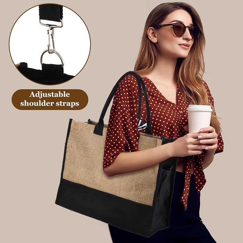 Bolsas arpillera y cosméticos reutilizables para playa viaje