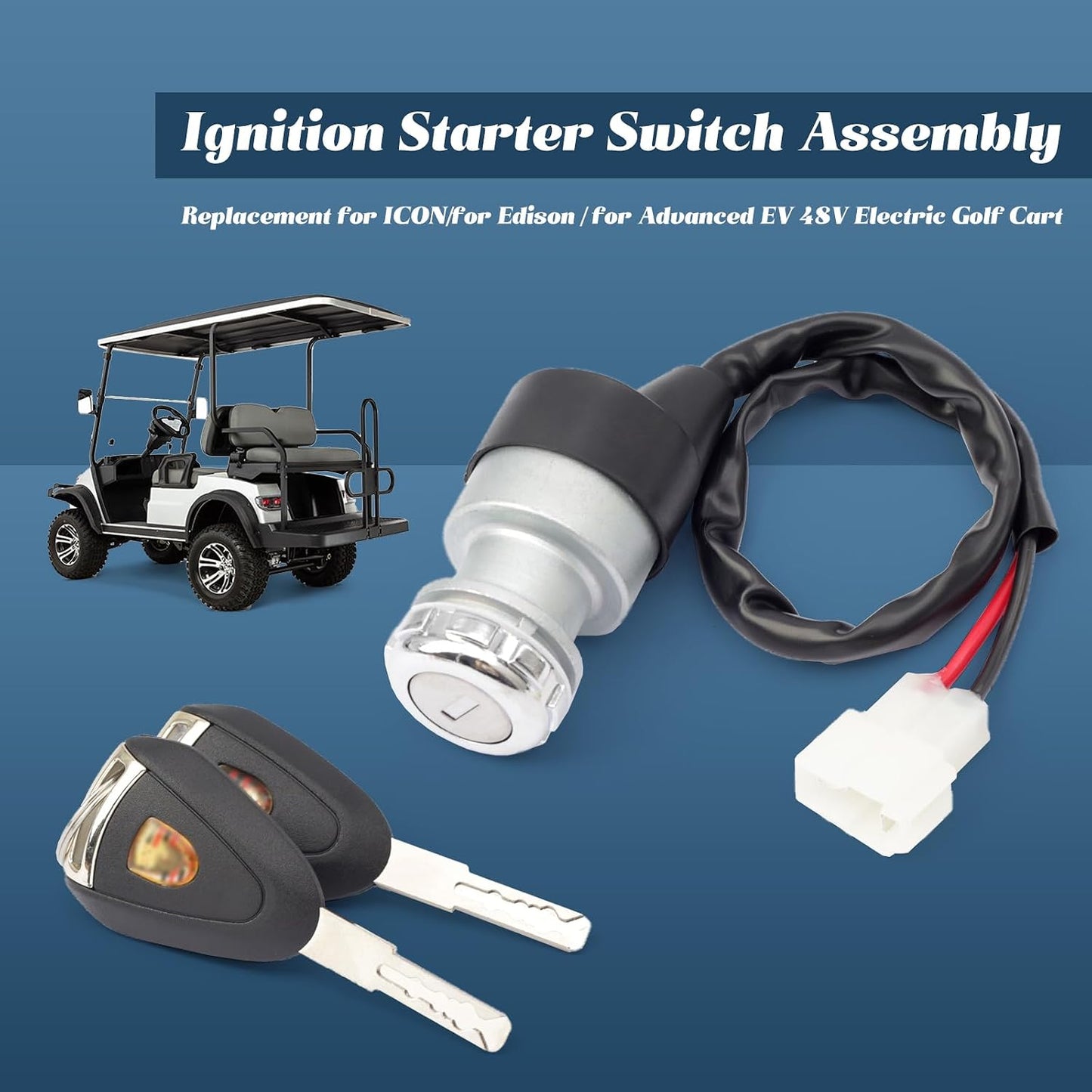 Repuesto interruptor encendido carro golf EV 48V