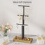 Organiz. joyas soporte metal base madera negro