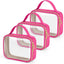 Bolsa aseo viaje color rosa rojo