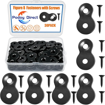 Sujetadores mesa acero negro set 30 resistente