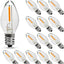 Pack 15 bombillas LED C7 E12 0.6W blanco cálido plástico