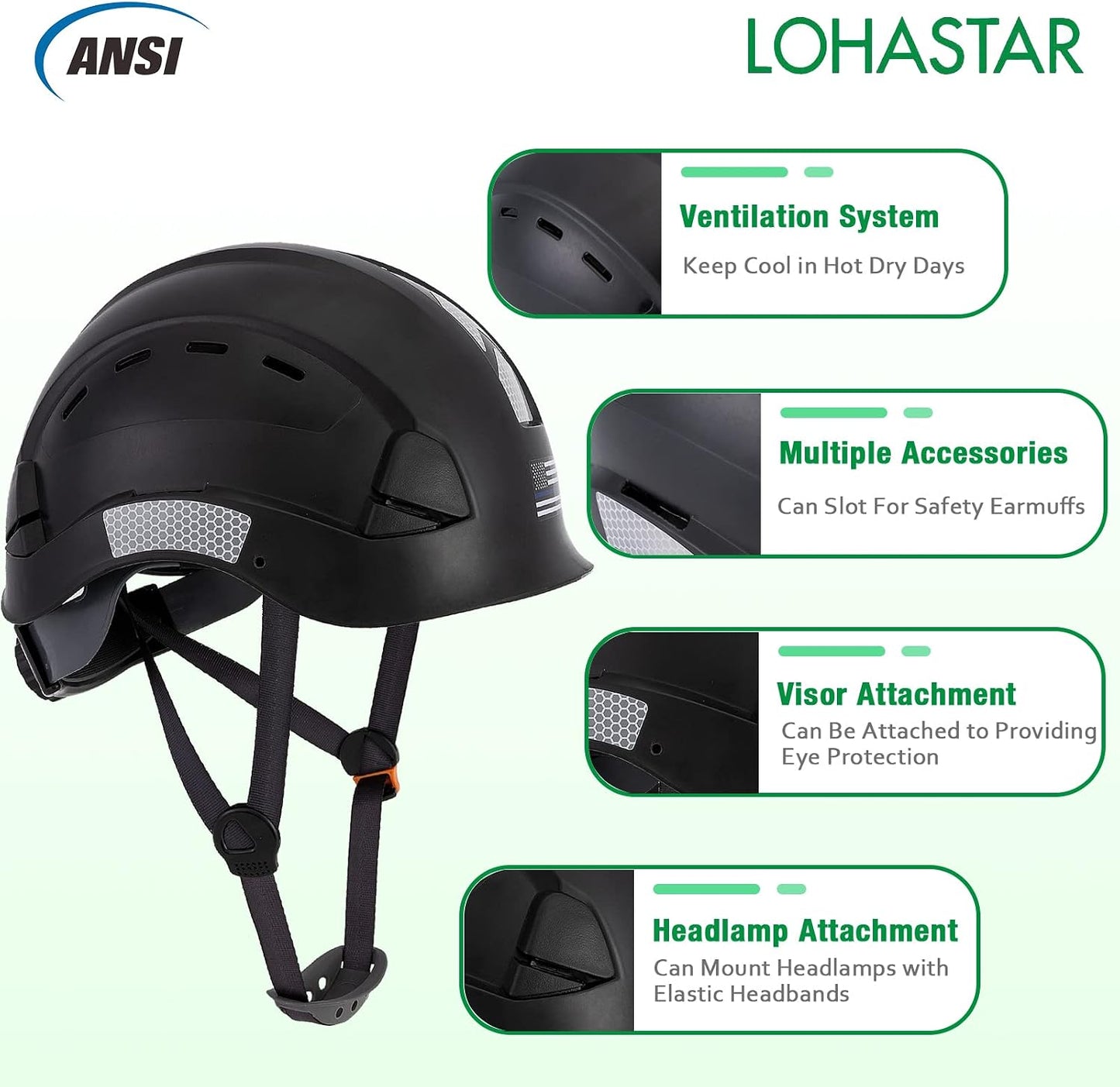 Casco seguridad construcción aprobado ANSI Z89.1 OSHA