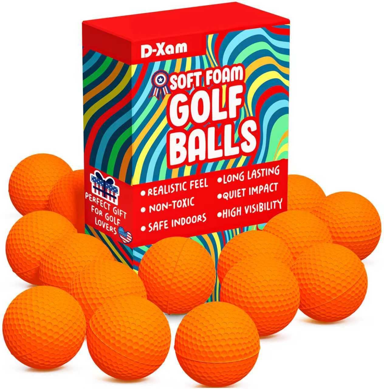Pelotas golf espuma suave multicolor uso duradero