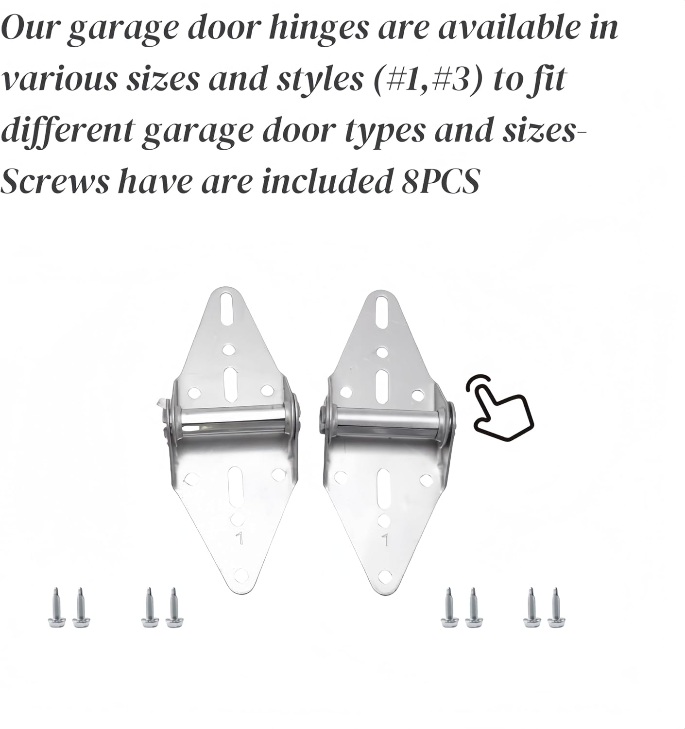 Bisagras puerta garaje #1 galvanizado 2 pack