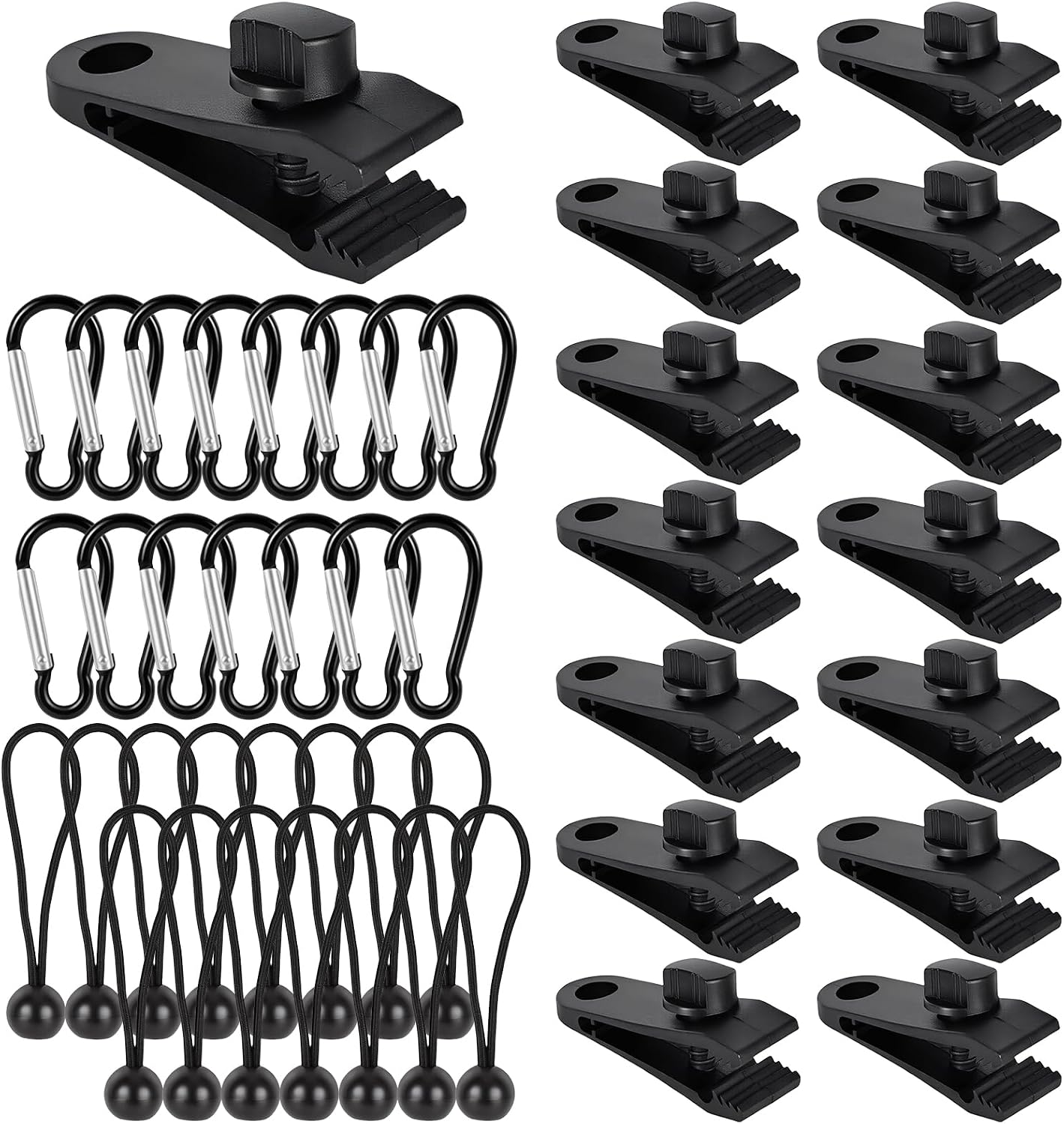 45 Pzas Clips Lona Resistentes Amarres Sujetadores