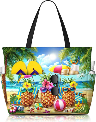 Bolsas playa mujer estampado bonito impermeable con cremallera