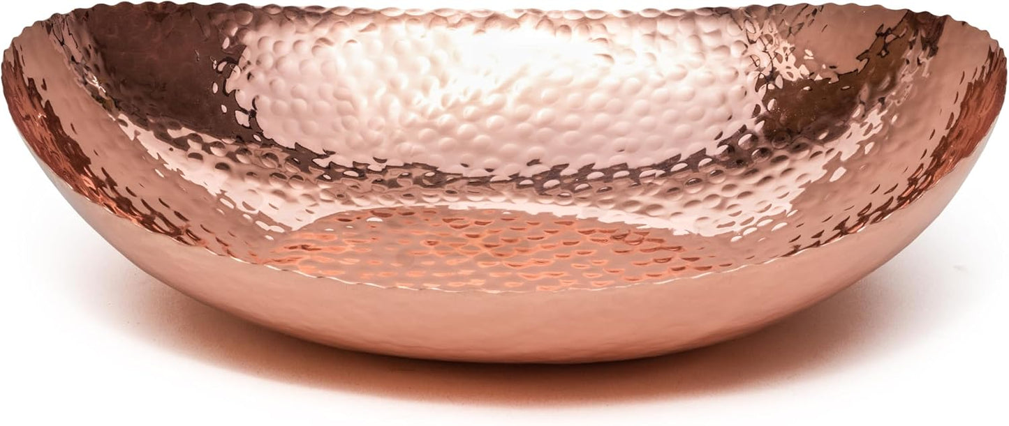 Cuenco decorativo chapado cobre 12.75pulg
