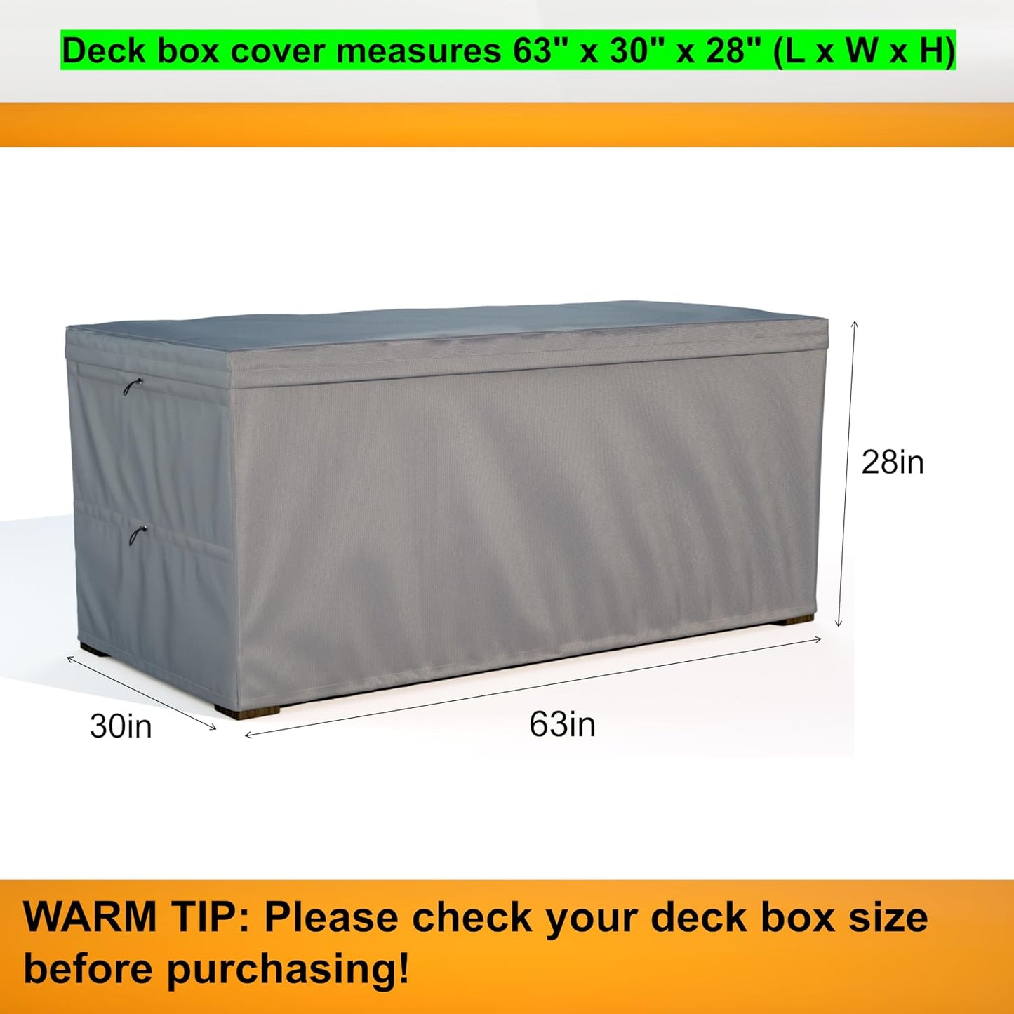 Funda cubierta caja al aire libre 150gal tela 600D