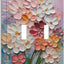Cubiertas interruptor decorativas con flores pastel