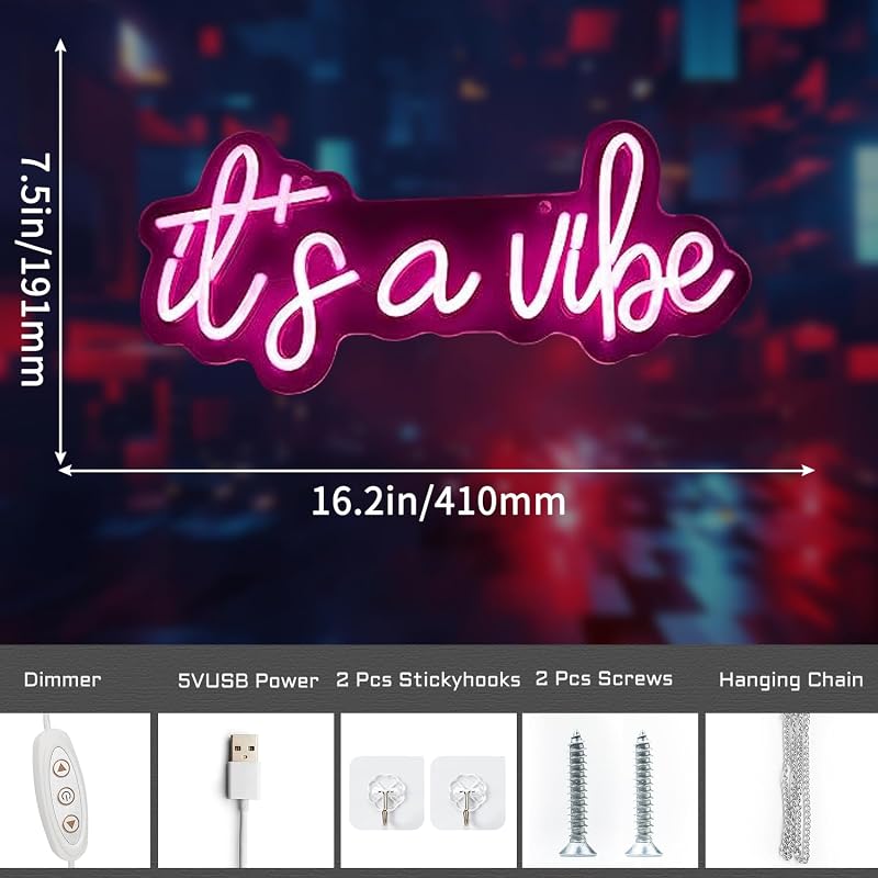 Letrero neón LED USB regulable para pared San Valentín