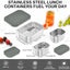 Recipientes almuerzo acero inox 25oz y 8oz con tapas