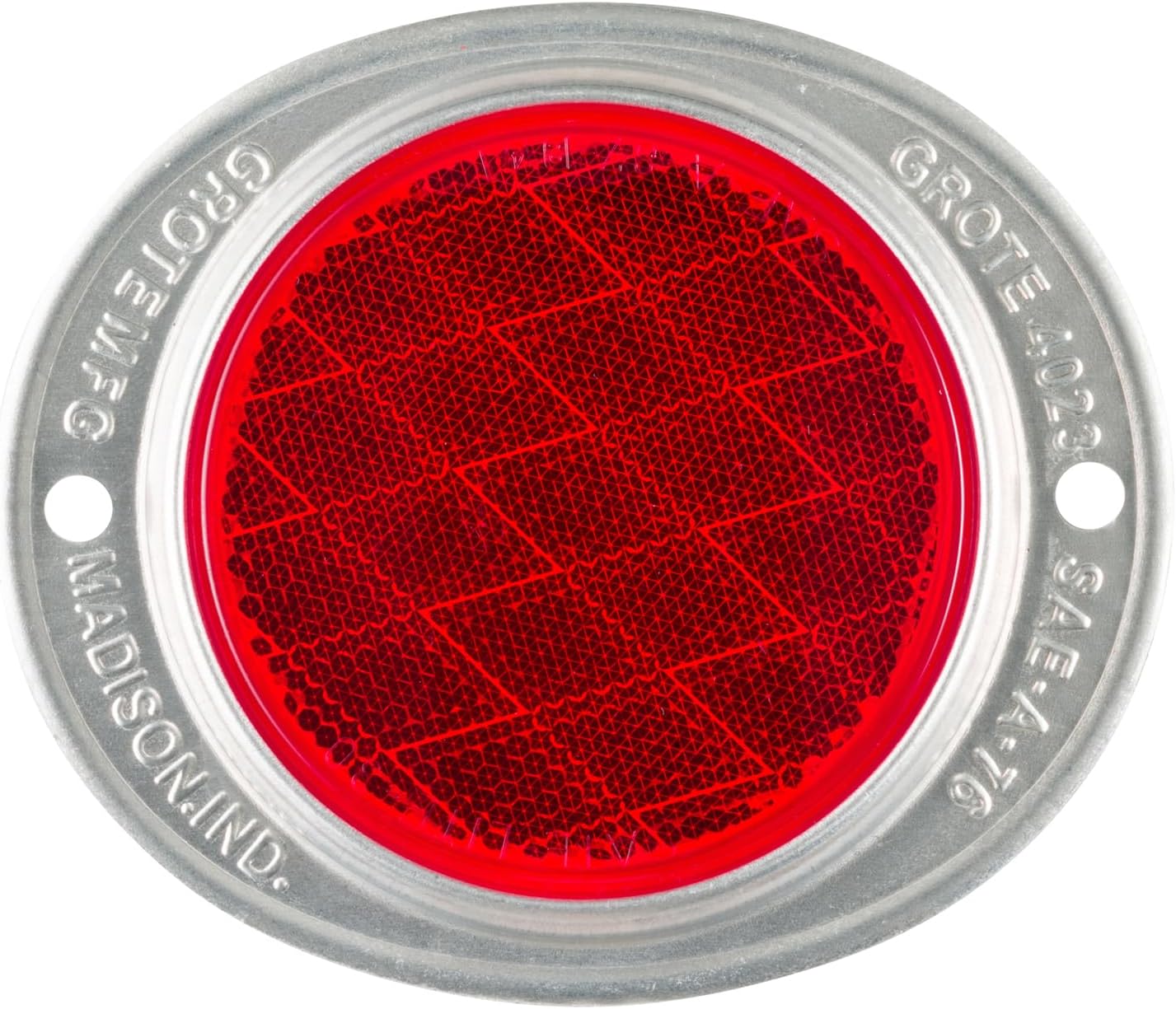 Reflector aluminio dos agujeros rojo