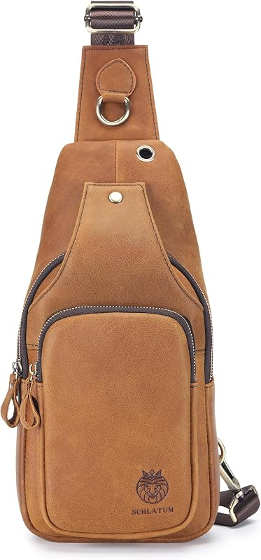 Bolso bandolera cuero genuino hombre