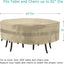 Funda redonda para muebles exterior 84" impermeable