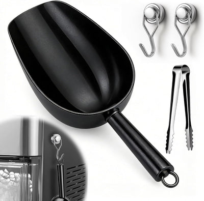 Cuchara de hielo de acero inoxidable con soporte magnético para congelador
