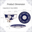 Set 2 Tazas Cerámica con Platillos para Espresso y Té 8.12oz