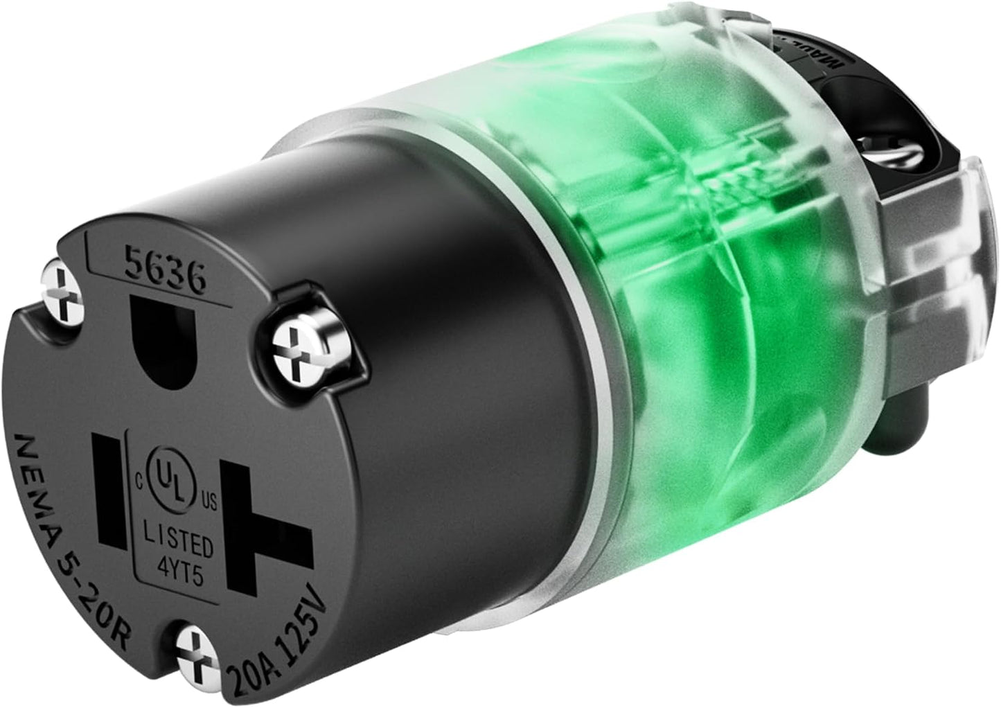 Conector hembra iluminado 20A NEMA 5-20R 125V