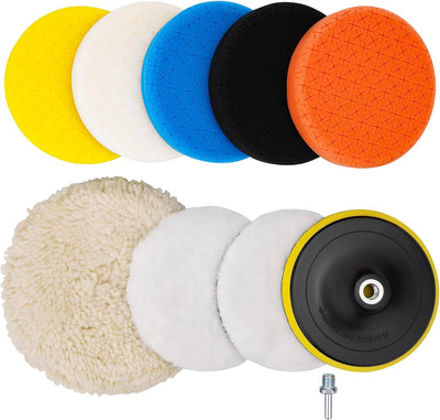 Almohadillas pulido 6pulg lana con taladro M14 10uds
