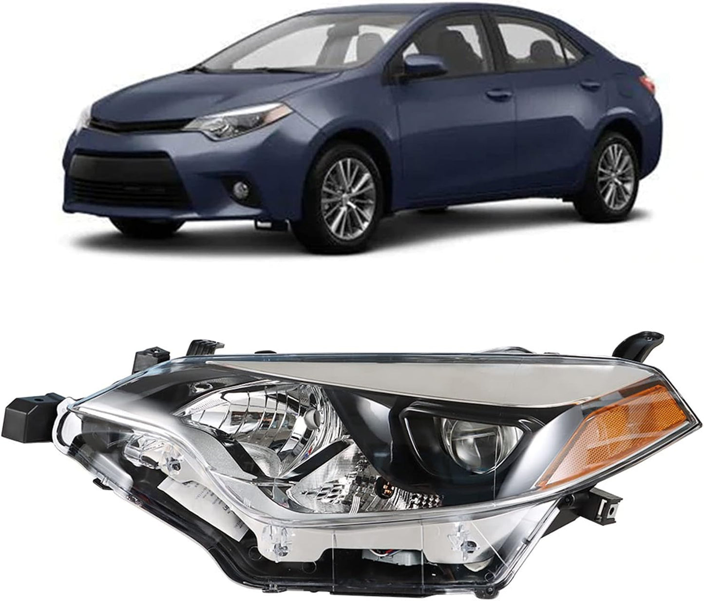 Ensamble faros repuesto Toyota Corolla 14-16 conductor