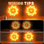 2 Luces Traseras LED 7pulg Impermeables Camión RV