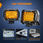 2 Luces LED Ámbar 4" 60W Haz Puntual y Disperso
