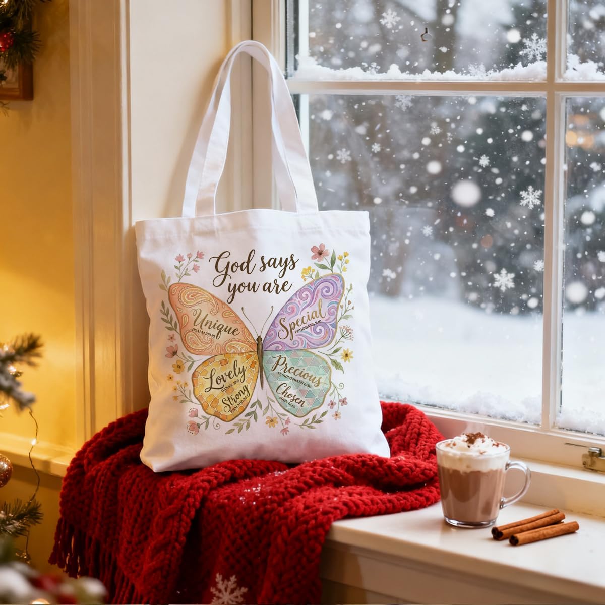 Bolsa lona cristiana para mujer y hombre uso diario