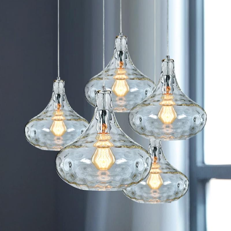 Lámpara colgante vidrio vintage isla cocina
