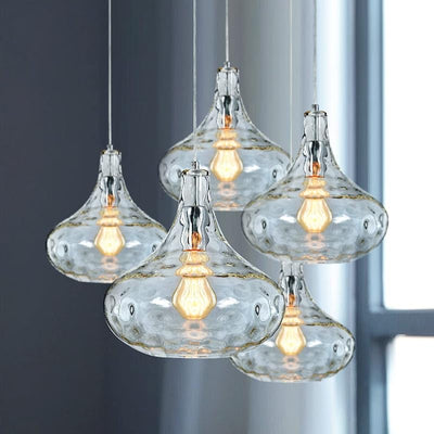 Lámpara colgante vidrio vintage isla cocina