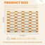 Tapete baño cuadros antideslizante absorbente 23x16pulg naranja