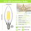 Bombillas LED E12 regulables para candelabros 600lm 4000K 12 pzas