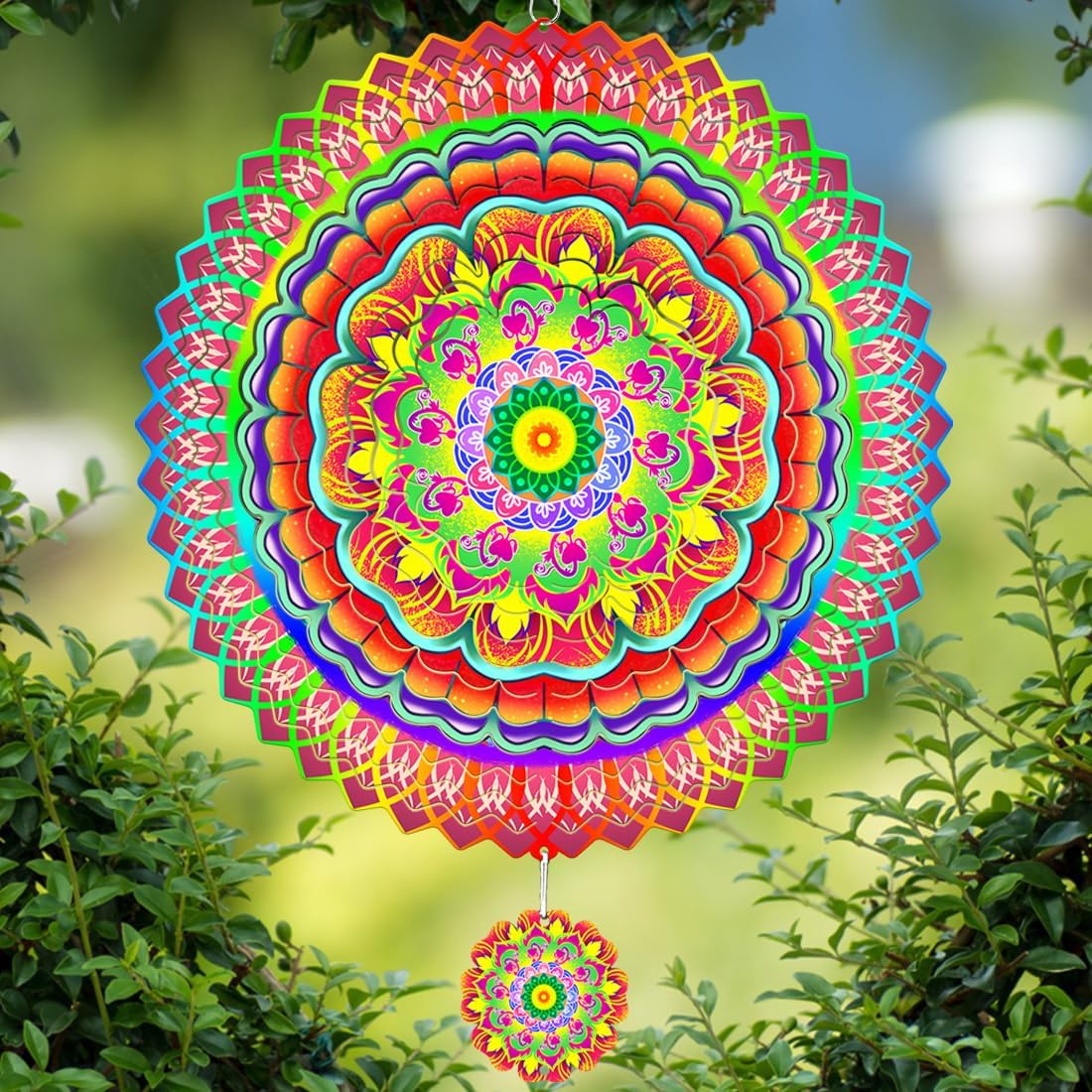 Molinillo viento mandala 12" decoración jardín