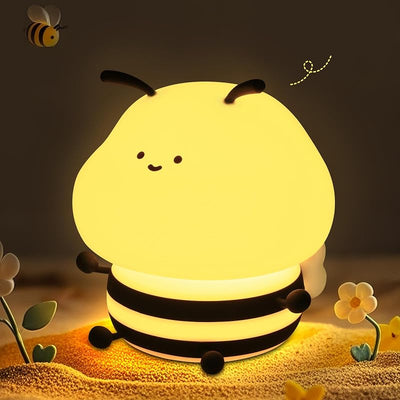 Luz Nocturna Abeja con 8 Colores Temporizador Recargable