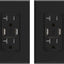 Receptáculo USB pared 4.0A 20A dúplex UL certificado set 2