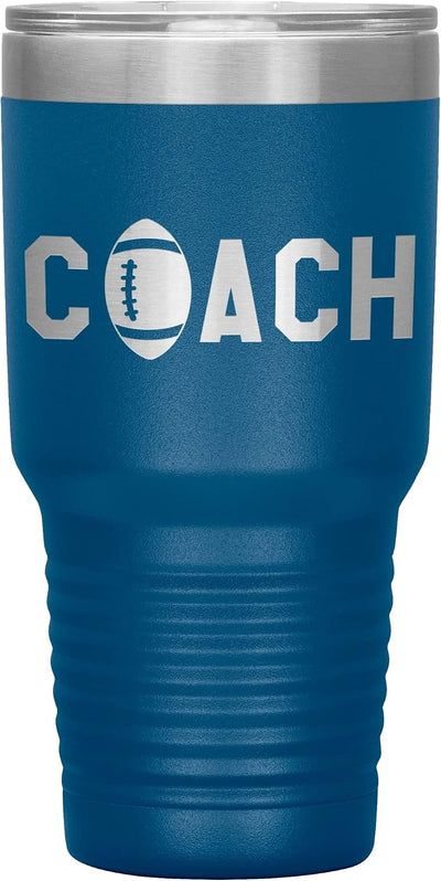Vaso entrenador fútbol 770ml acero inox azul