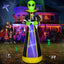 Inflable alienígena roba vaca Halloween 10ft luces LED