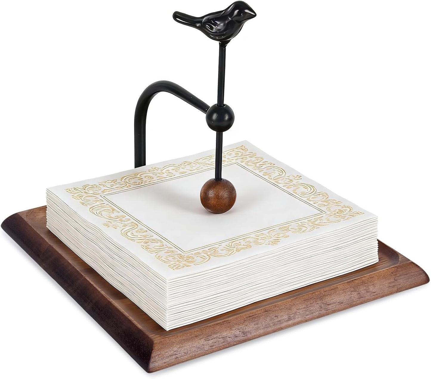 Servilletero madera brazo pesado para cocina fiesta bar