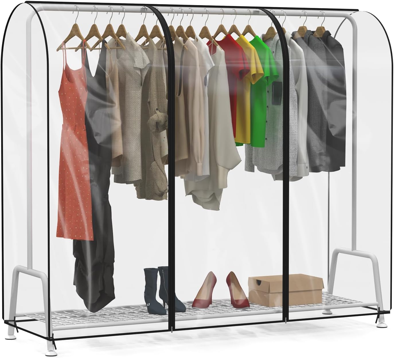 Funda transparente perchero 6ft impermeable 2 cremalleras