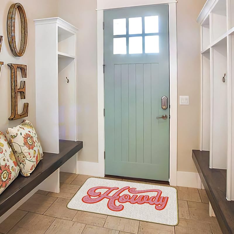 Tapete Howdy rosa intenso para cocina puerta exterior