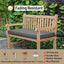Cojín banco exterior 42x18pulg impermeable patio jardín