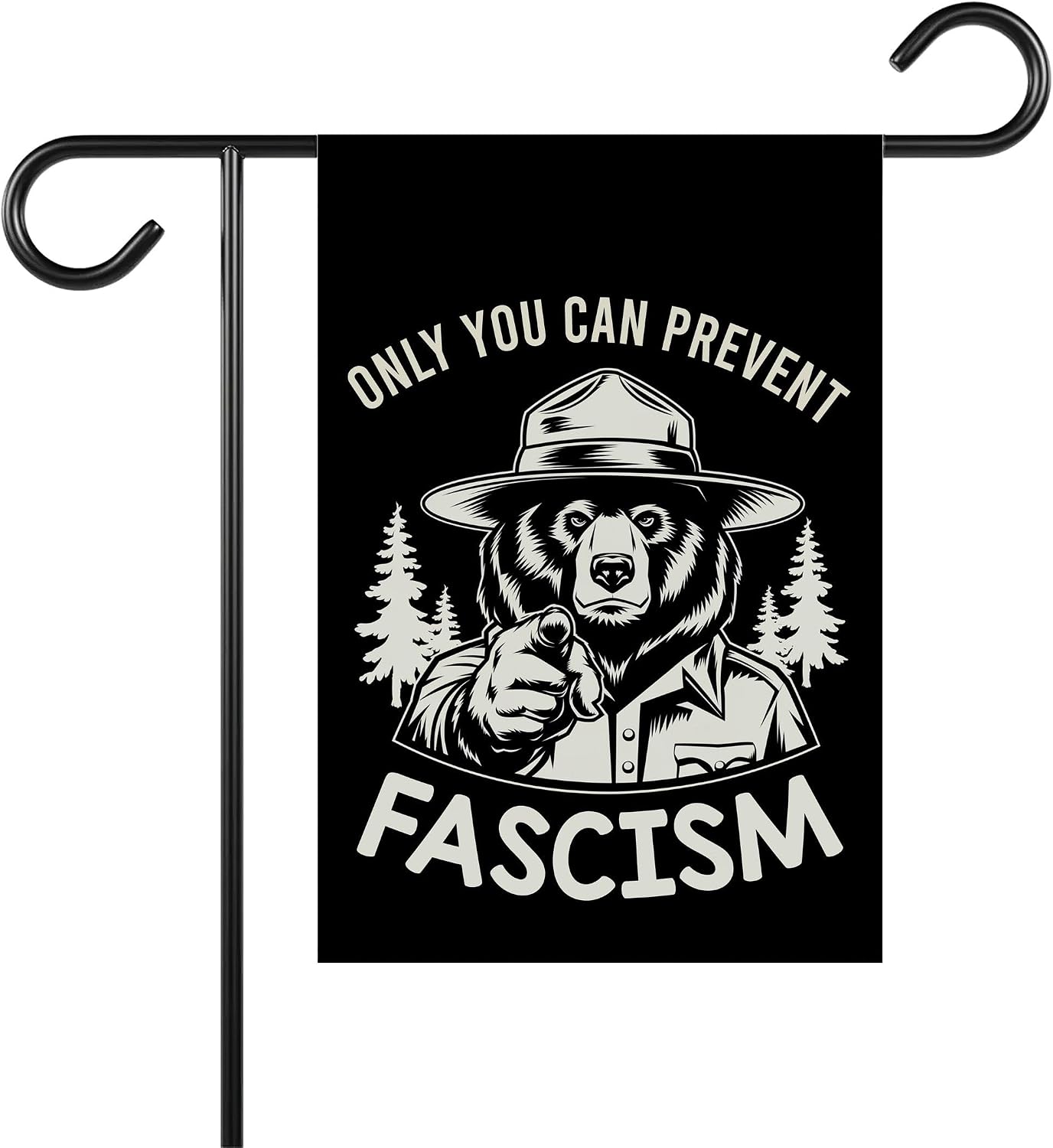 Bandera jardín progresiva Only You Can Prevent Fascism