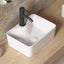 Fregadero cerámica blanca cuenco 16x12" orificio grifo baño