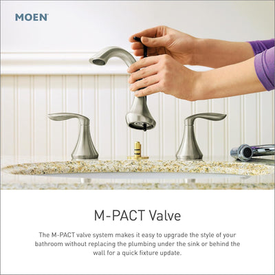 Grifo lavabo Moen Dartmoor bronce aceitado 3 agujeros