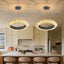 Lámpara araña LED cristal anillo 16" ajustable sala cocina